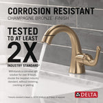 Delta Arvo Champagne Bronze Single hole 1-handle WaterSense Mid-arc Residential Handle