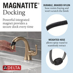 Delta Arvo Champagne Bronze Single hole 1-handle WaterSense Mid-arc Residential Handle