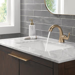 Delta Arvo Champagne Bronze Single hole 1-handle WaterSense Mid-arc Residential Handle