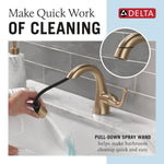 Delta Arvo Champagne Bronze Single hole 1-handle WaterSense Mid-arc Residential Handle