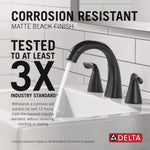 Delta Arvo Two Handle Widespread Pull-Down Bathroom Faucet in Matte Black, 35840LF-BLPD, MRSP: $385, FINAL PRICE: $ + TAX