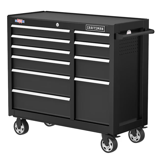CRAFTSMAN 2000 Series 41.28-in W x 38.05-in H 10 -Drawer Steel Rolling Tool Cabinet ( Black ) [FBM-302]