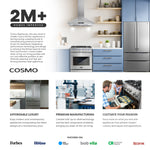 Cosmo COS-GRC366KB 36-in 6 burners 6.1-cu ft Convection Oven Slide-In Natural Gas Range ( Stainless Steel )