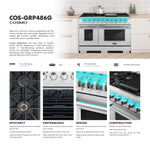 Cosmo Convection Oven Freestanding Double Oven Gas Range ( Stainless Steel )