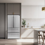 FORNO Counter-Depth Moena 19.2-cu ft 35.9-in Wide French Door Refrigerator with Ice