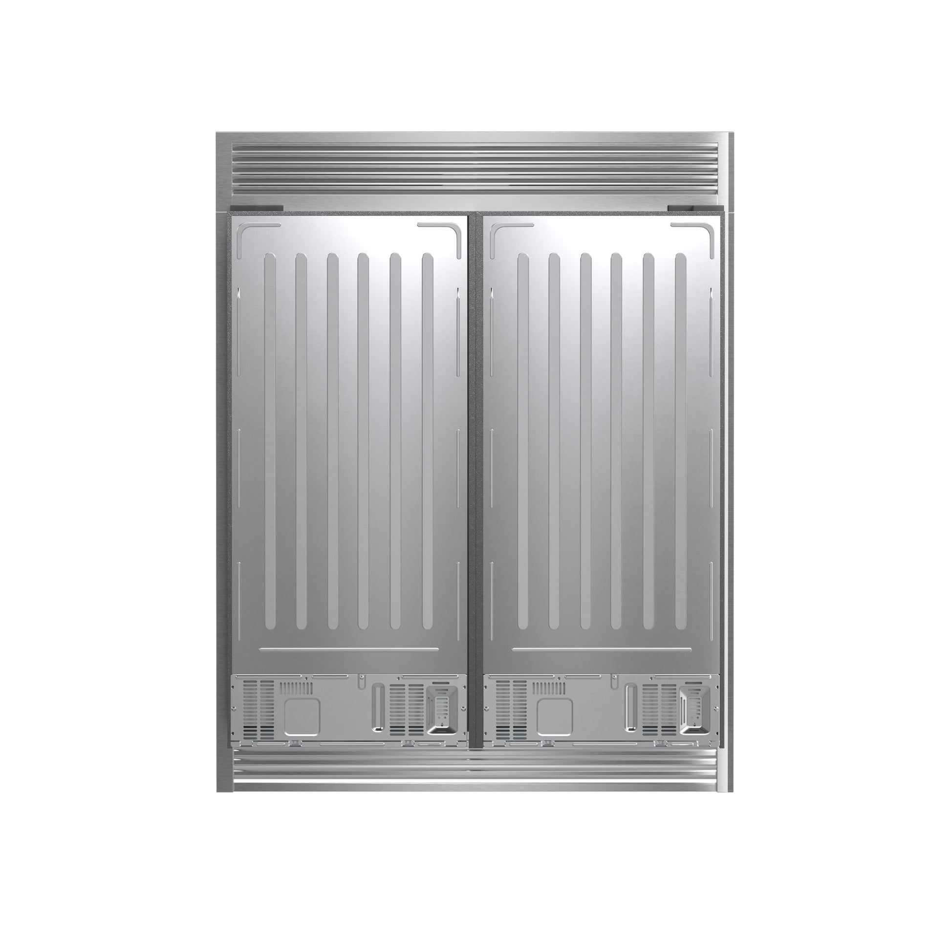 FORNO Rizzuto 27.6-cu ft Counter-Depth 60-in Wide Side-by-Side Refrigerator (Stainless Steel)