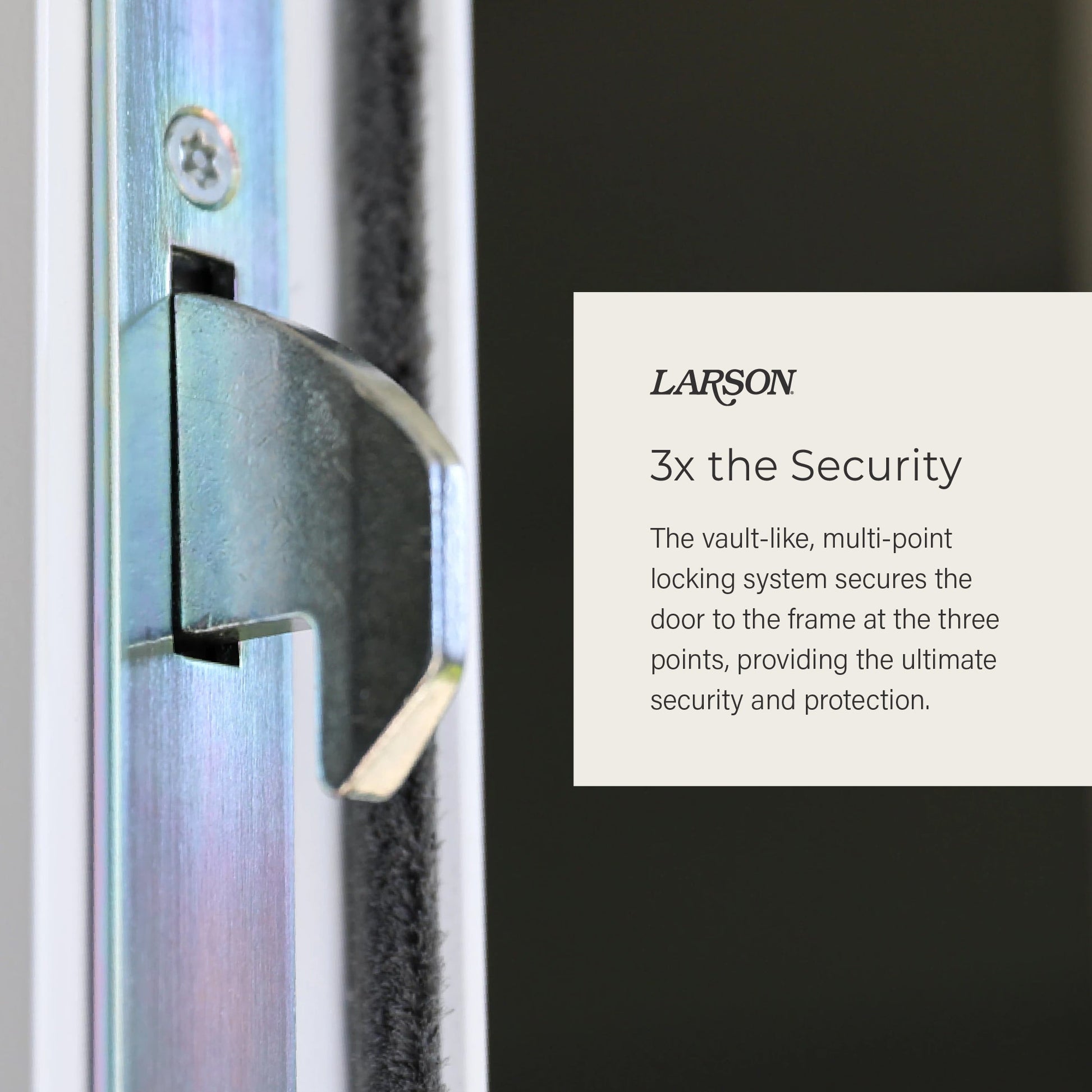 LARSON Platinum Fullview 36-in x 81-in White Linen Aluminum Left-hand Outswing/Right Hinge Storm Door with Interchangeable Screen ( No handle )