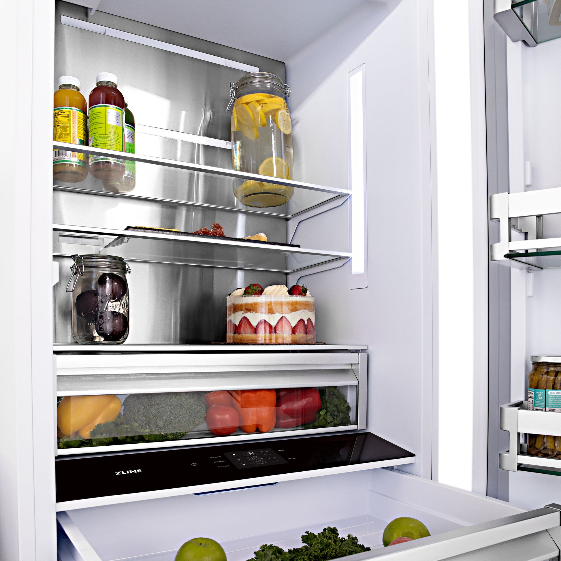 ZLINE KITCHEN & BATH Built-In 16.1-cu ft Counter-Depth 30-in Wide Built-In Bottom-Freezer Refrigerator with Ice Maker ( Custom Panel-Ready ) ENERGY STAR Certified