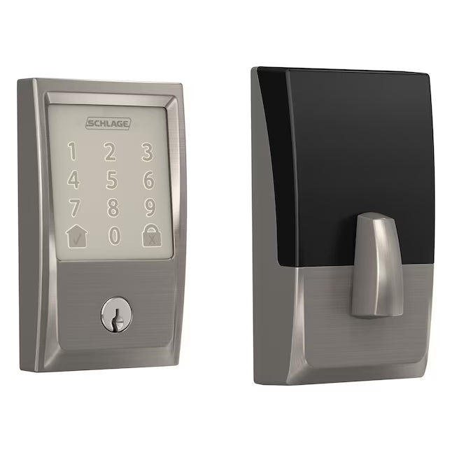 Schlage Encode Century Satin Nickel Smart Wi-Fi and Bluetooth Touchscreen Keypad Electronic Deadbolt Lock