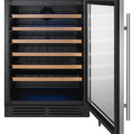 Whirlpool 23.8125-in W 51-Bottles Black-on-stainless Built-In /freestanding Indoor Wine Cooler