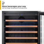Whirlpool 23.8125-in W 51-Bottles Black-on-stainless Built-In /freestanding Indoor Wine Cooler