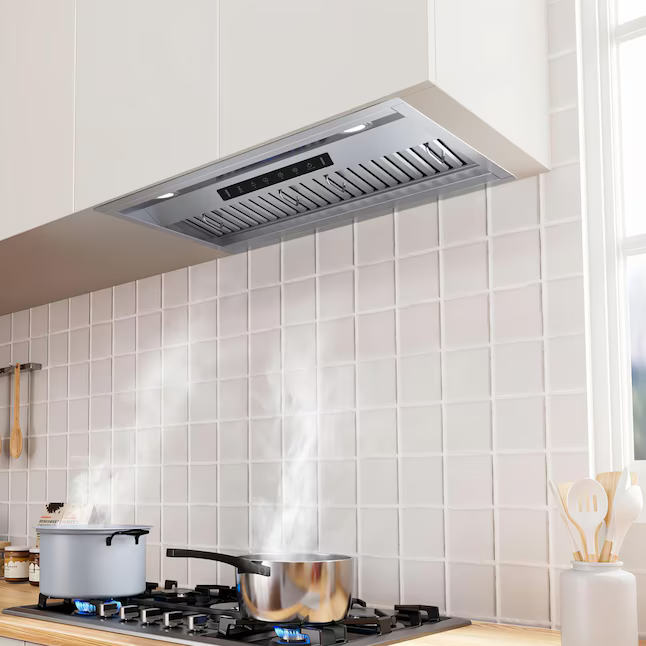 VIKIO 34-in Convertible 900-CFM Stainless Steel Under Cabinet Range Hood with Charcoal Filter, Item #6507865, RB30-36 VIKP0236S *JR2508, Retail: $437.99, FINAL PRICE: $259.99 + TAX