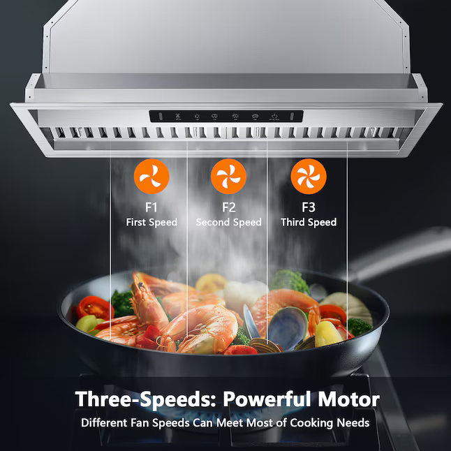 VIKIO 34-in Convertible 900-CFM Stainless Steel Under Cabinet Range Hood with Charcoal Filter, Item #6507865, RB30-36 VIKP0236S *JR2508, Retail: $437.99, FINAL PRICE: $259.99 + TAX