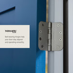 Therma-Tru Fiber Classic Parson Entry Door 36-in x 80-in x 4-9/16-in Fiberglass Right-hand inswing Dark Elm Stained Prehung Residential Insulating core