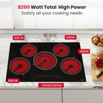 GASLAND 30-in 5 burners Smooth Surface Black Electric Cooktop, CH775BF *JR2512, Retail: $499.99, FINAL PRICE: $199.99 + TAX