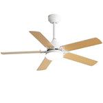 Yardreeze 42-in White with Light Brown Blades Plug-in Ceiling Fan With Light and Remote (5-Blade), KBS-42K009-WH-DC-N *HD2510, Retail: $136.99, FINAL PRICE: $79.99 + TAX