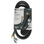 Utilitech 6-ft 30 -Amp 4 -Prong Black Dryer Appliance Power Cord