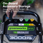 Greenworks 3000-PSI 2.0-GPM Cold Water Electric Pressure washer with 5 Spray Tips