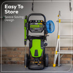 Greenworks 3000-PSI 2.0-GPM Cold Water Electric Pressure washer with 5 Spray Tips