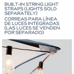 Style Selections 7.5-Feet Push-Button Tilt Market Patio Umbrella, UCS18102A-SB  #5997548 *JR2509, Retail: $59.00, FINAL PRICE: $37.99 + TAX