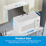 Midea 1.7-cu ft Over-the-Range Microwave (White), MM017S5AWW *JR2509, Retail: $229.00, FINAL PRICE: $129.99 + TAX
