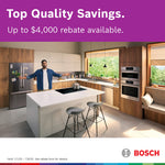 Bosch 800 Series 30-in 5 burners 4.8-cu ft Convection Oven Slide-In Natural Gas Range ( Black Stainless Steel )