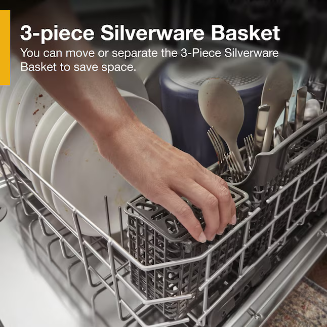Whirlpool Eco Series Large Capacity 24-in Top Control Built-in Dishwasher With Third Rack (Fingerprint Resistant Stainless Steel) 47-dBA, WDT750SAKZ/3 *JR2509, Retail: $949.00, FINAL PRICE: $499.99 + TAX