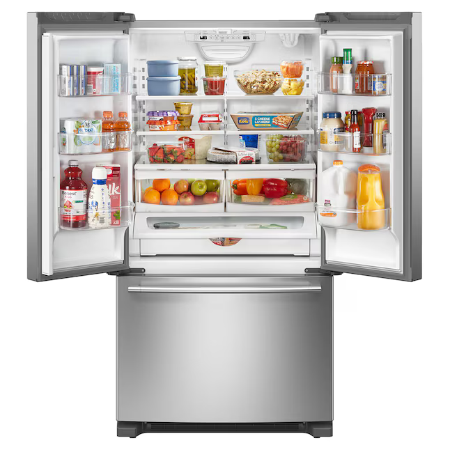 Maytag Standard-Depth 25.2-cu ft 3-Door 36-in French Door Refrigerator with Ice Maker (Fingerprint Resistant Stainless Steel), MRFF4136RZ/01 *JR2510, Retail: $2,399.00, FINAL PRICE: $1,299.99 + TAX