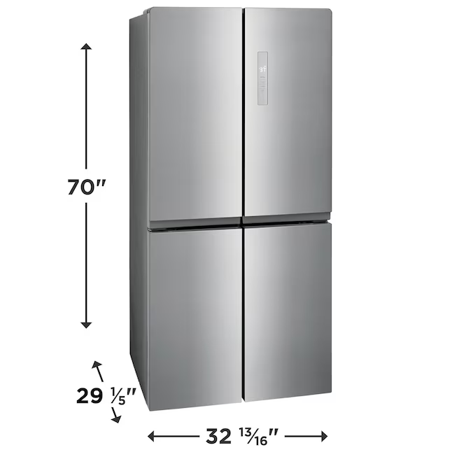 Frigidaire Standard-Depth 17.4-cu ft 4-Door French Door Refrigerator (Fingerprint-Resistant Stainless Look), FRQG1721AV *JR2509, Retail: $1,699.00, FINAL PRICE: $899.99 + TAX