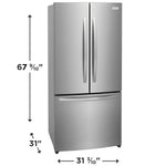 Frigidaire Counter-Depth 17.6-cu ft 3 -Door 31-in Wide with Ice Maker ( Fingerprint-Resistant Stainless Look ) ENERGY STAR Certified