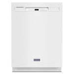 Maytag Dual Power Filtration 24-in Front Control Built-in Dishwasher ( White ) , PowerBlast, Sani Rinse , 50-Decibel