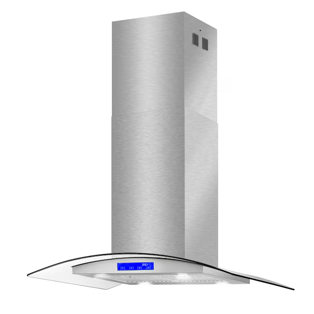 Cosmo 36-in Ductless 380-CFM Stainless Steel Island Range Hood with Charcoal Filter, COS-668iCS900 *JR2509, Retail: $431.99, FINAL PRICE: $249.99 + TAX