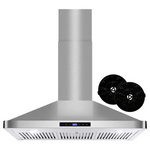 Cosmo 36-in Ductless 380-CFM Stainless Steel Wall-Mounted Range Hood with Charcoal Filter, COS-63190S *JR2508, Retail: $, FINAL PRICE: $139.99 + TAX