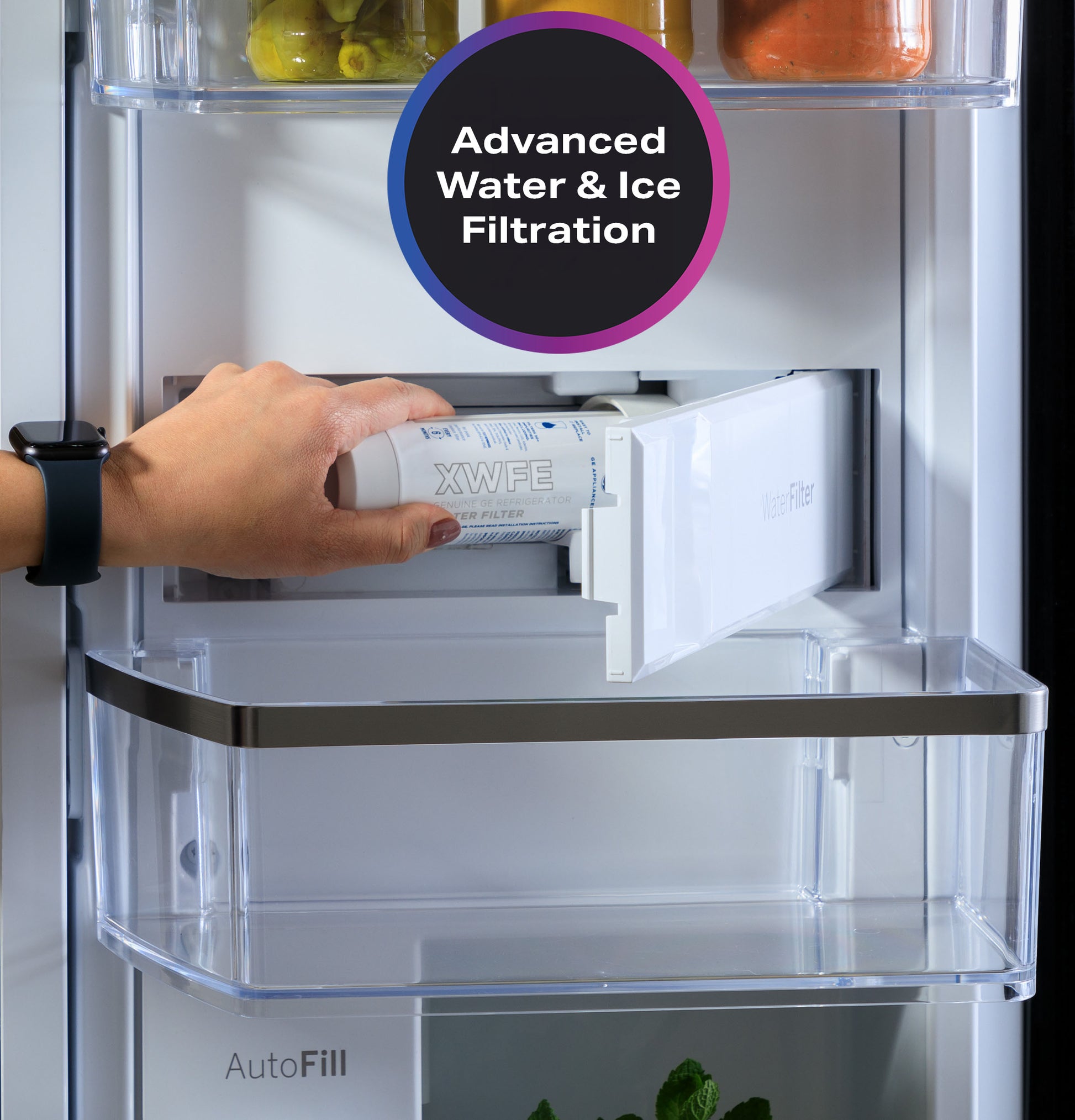 GE Profile Standard-Depth 28.7-cu ft 36-in Wide with Ice Maker ( Fingerprint-resistant Stainless Steel ) ENERGY STAR Certified