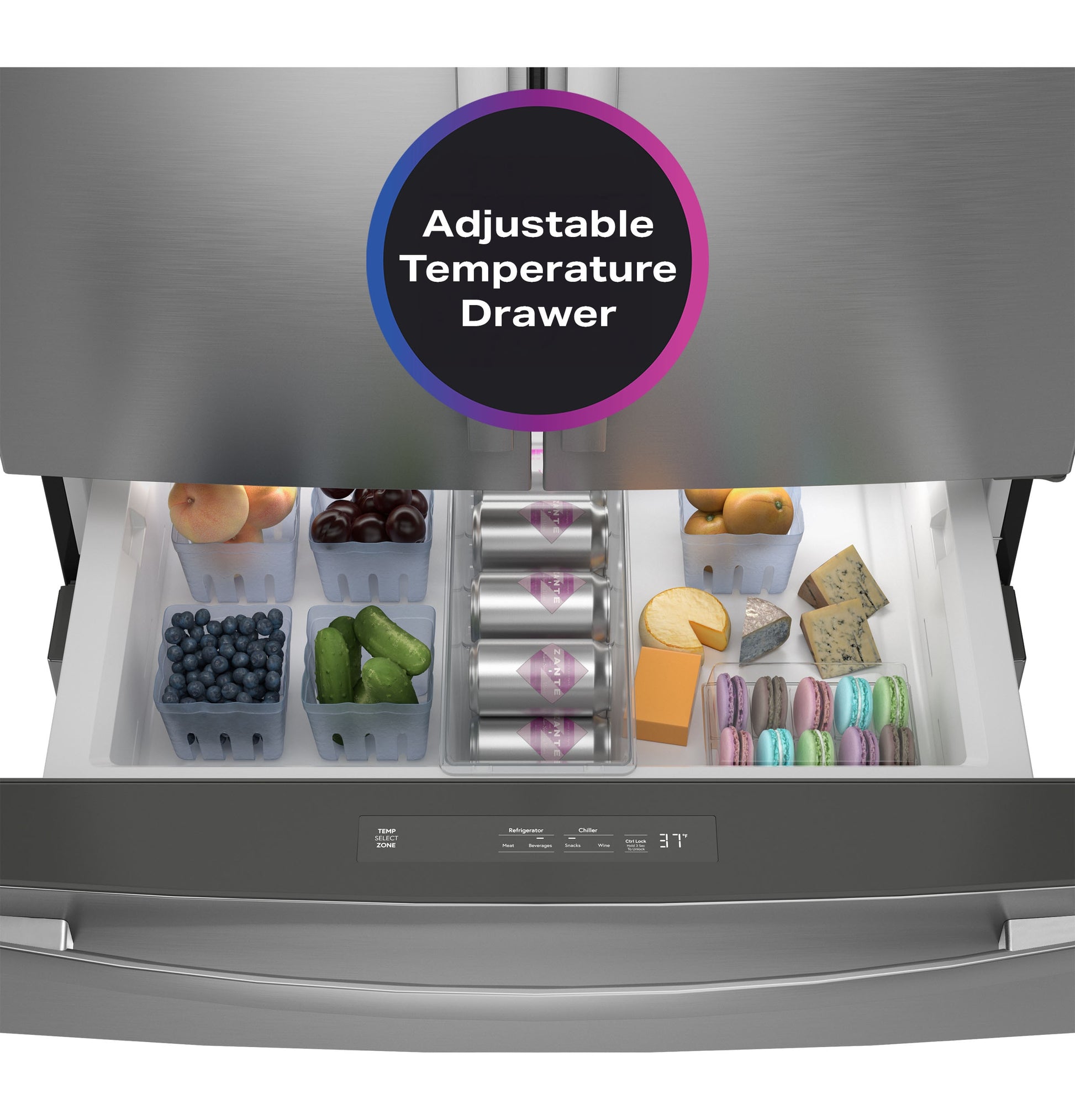 GE Profile Standard-Depth 28.7-cu ft 36-in Wide with Ice Maker ( Fingerprint-resistant Stainless Steel ) ENERGY STAR Certified