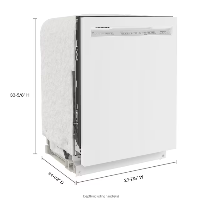KitchenAid 24-in Front Control Built-in Dishwasher With Third Rack (Stainless Steel with PRINTSHIELD Finish) 39-dBA, KDFE204KPS/3 *JR2508, Retail: $1,149.00, FINAL PRICE: $579.99 + TAX
