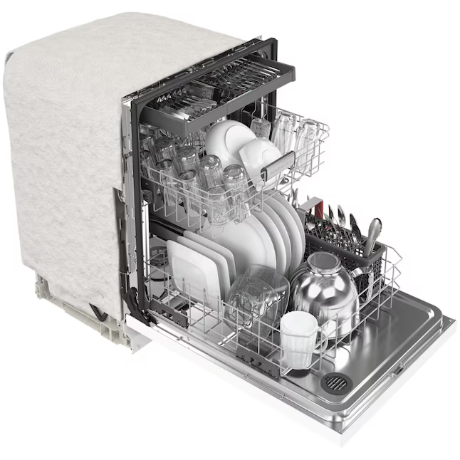 KitchenAid 24-in Front Control Built-in Dishwasher With Third Rack (Stainless Steel with PRINTSHIELD Finish) 39-dBA, KDFE204KPS/3 *JR2508, Retail: $1,149.00, FINAL PRICE: $579.99 + TAX