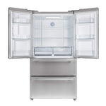 FORNO Counter-Depth Moena 19.2-cu ft 35.9-in Wide French Door Refrigerator with Ice