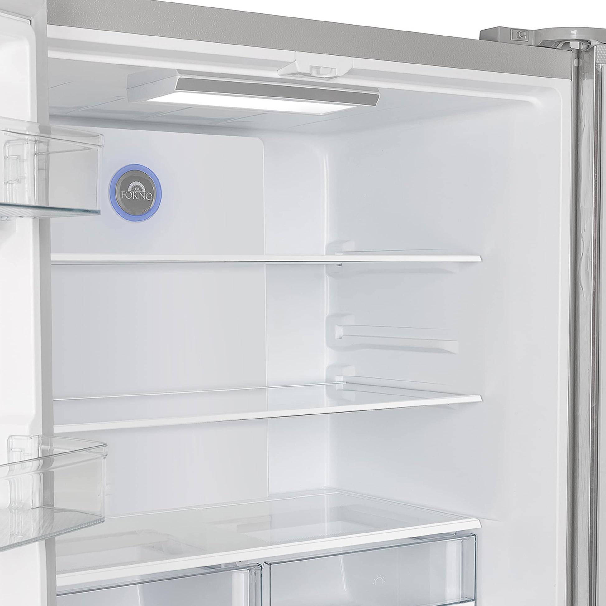 FORNO Counter-Depth Moena 19.2-cu ft 35.9-in Wide French Door Refrigerator with Ice