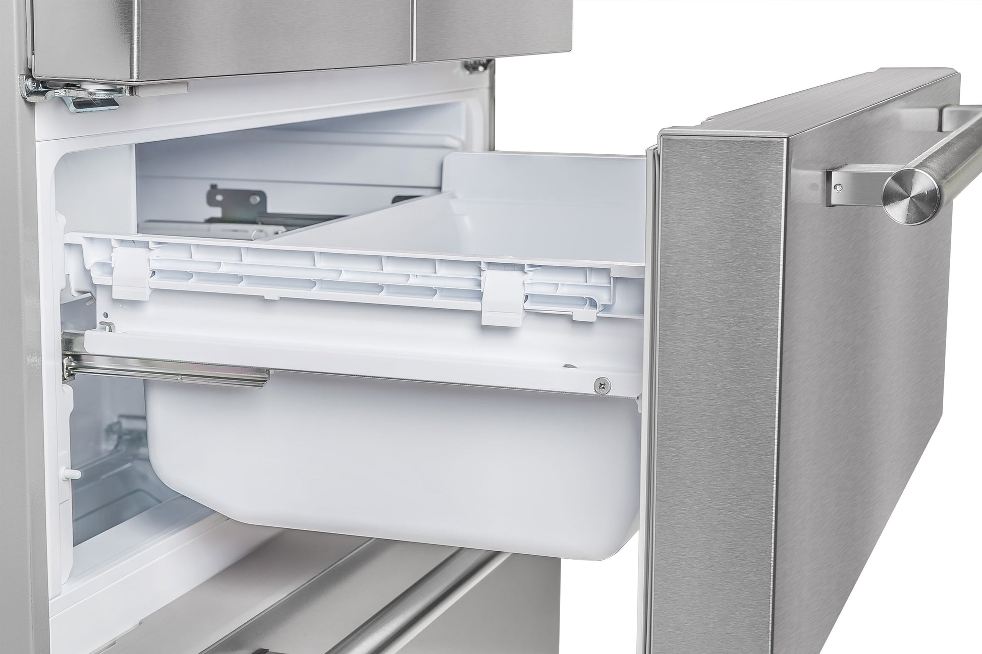 FORNO Counter-Depth Moena 19.2-cu ft 35.9-in Wide French Door Refrigerator with Ice