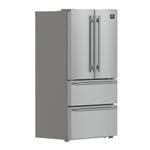 FORNO Counter-Depth Moena 19.2-cu ft 35.9-in Wide French Door Refrigerator with Ice