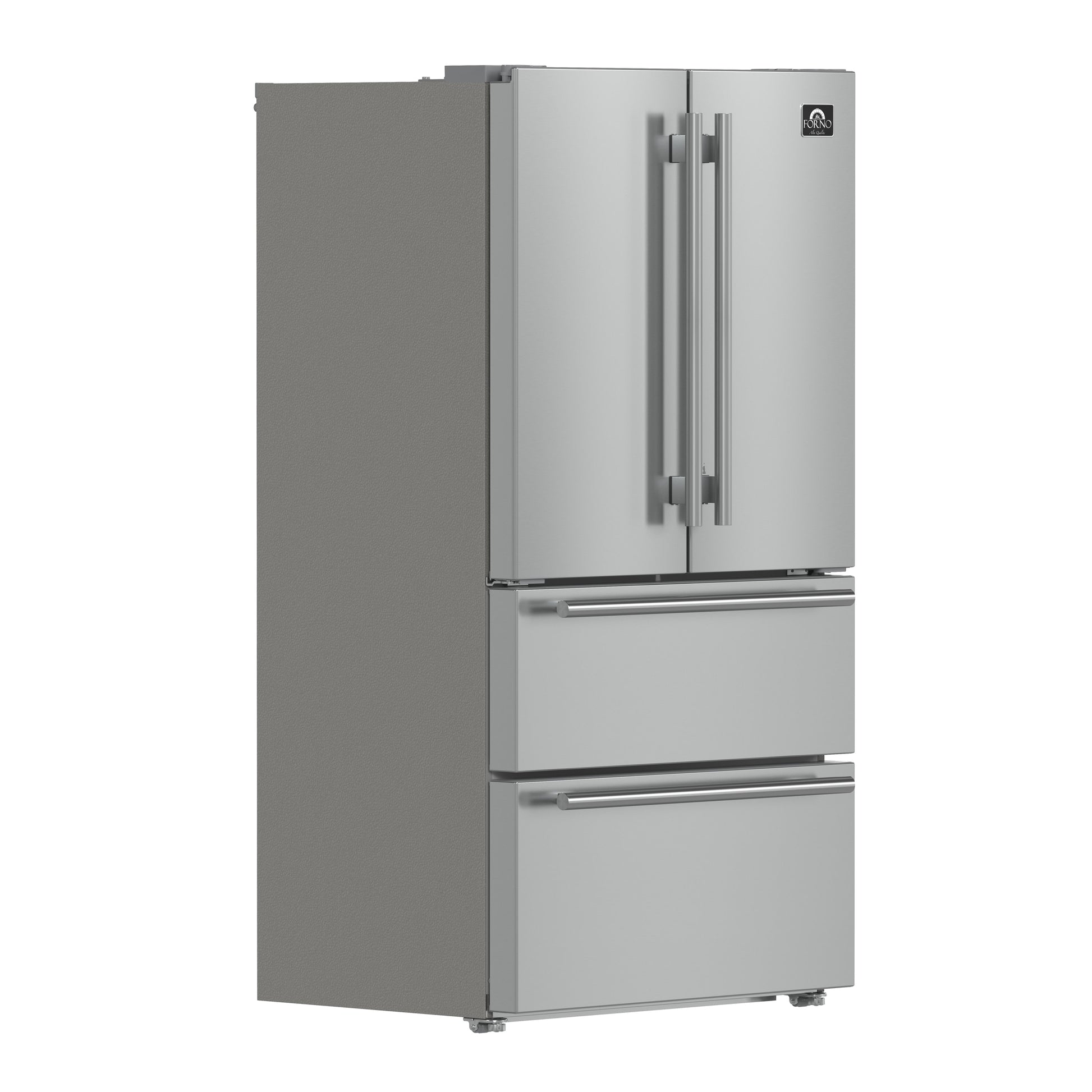 FORNO Counter-Depth Moena 19.2-cu ft 35.9-in Wide French Door Refrigerator with Ice
