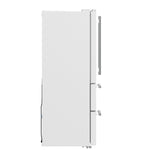 FORNO Counter-Depth Antique Brass and Stainless Steel Handles 19.2-cu ft 36-in Wide with Ice Maker ( White ) ENERGY STAR Certified