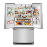 Whirlpool Standard-Depth 25.2-cu ft 3-Door French Door Refrigerator with Ice Maker (Stainless Steel), WRFF3036RZ/00 *JR2509, Retail: $2,299.00, FINAL PRICE: $1,049.99 + TAX