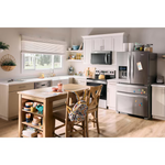 Whirlpool Standard-Depth 24.5-cu ft 4 -Door 36-in Wide French Door Refrigerator with Ice Maker with Water and Ice Dispenser ( Stainless Steel ) ENERGY STAR Certified