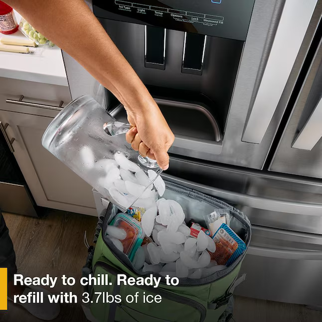 Whirlpool Standard-Depth 24.5-cu ft 4-Door French Door Refrigerator with Ice Maker with Water and Ice Dispenser (Black), WRMF3636RB/00 *JR2510, Retail: $2,999.00, FINAL PRICE: $1,499.99 + TAX