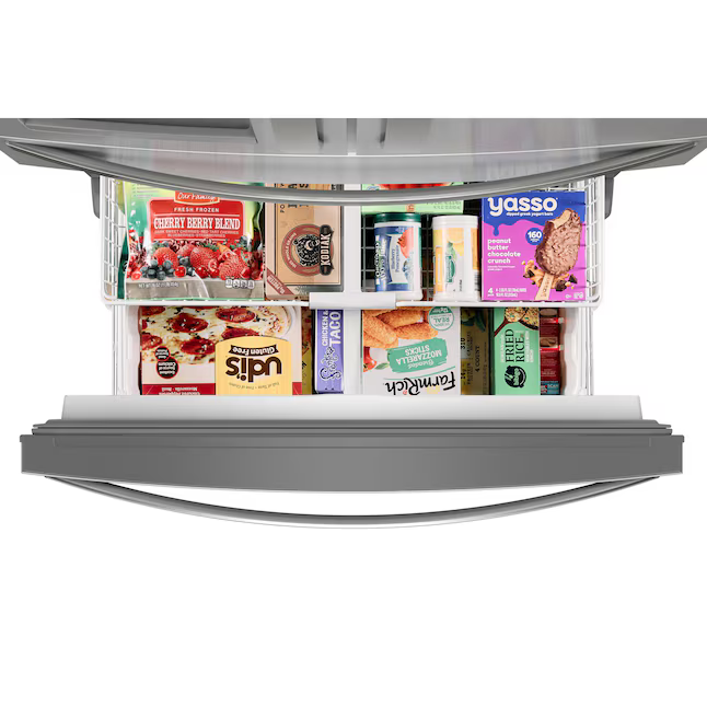 Whirlpool Standard-Depth 24.5-cu ft 4-Door 36-in French Door Refrigerator with Ice Maker with Water and Ice Dispenser (White), WRMF3636RW *JR2512, Retail: $2,999.00, FINAL PRICE: $1,399.99 + TAX