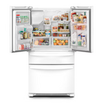 Whirlpool Standard-Depth 24.5-cu ft 4-Door 36-in French Door Refrigerator with Ice Maker with Water and Ice Dispenser (White), WRMF3636RW *JR2512, Retail: $2,999.00, FINAL PRICE: $1,399.99 + TAX
