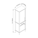 Alpine Reserve Rian 24-in x 72-in x 16-in Golden Walnut Wood Freestanding Soft Close Linen Cabinet, RIAN SU-WW  #5288438 *HD2510, Retail: $1,898.00, FINAL PRICE: $449.99 + TAX