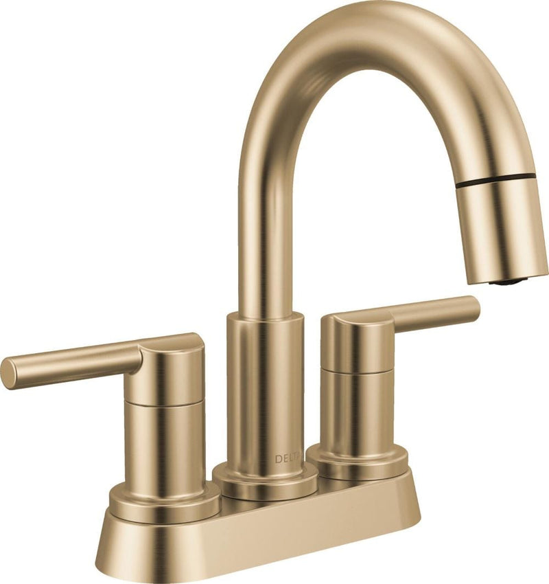 Delta Nicoli Two Handle Centerset Pull-Down Bathroom Faucet in Champagne Bronze, 25749LF-CZPD, MRSP: $174.90, FINAL PRICE: $79.99 + TAX